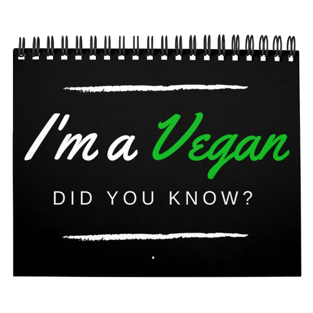 Soy vegan@ lo sabías? | I'm a vegan did you know? Calendar (Cover)