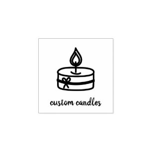 Soy Wax Business Candle Rubber Stamp