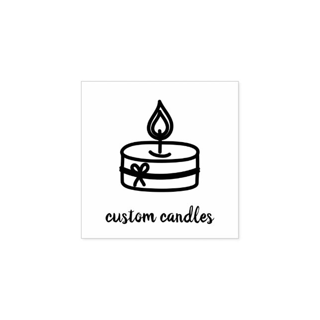Soy Wax Business Candle Rubber Stamp (Imprint)
