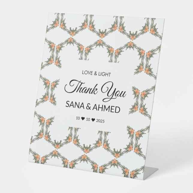 Soy Wax Candle Favour Pedestal Sign (Front)