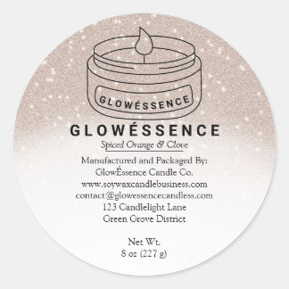 Soy Wax Candle Food Homemade Classic Round Sticker