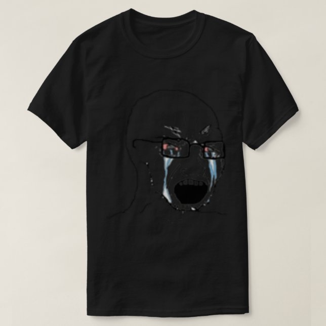 Soyjak crying meme   T-Shirt (Design Front)