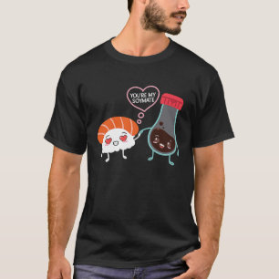 Soymate Soulmate Japanese Sushi Couples Chef Foodi T-Shirt