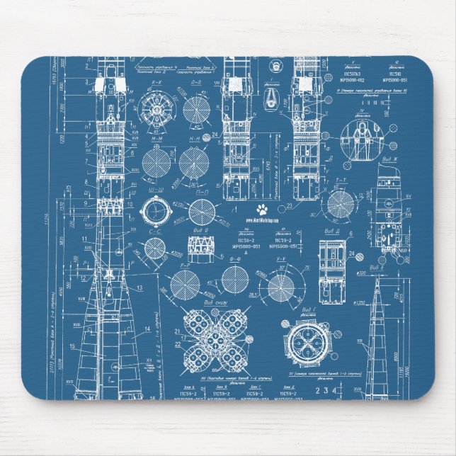 Soyuz Blanco Mouse Mat (Front)