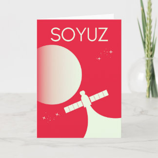 Soyuz Space Art poster Holiday Card