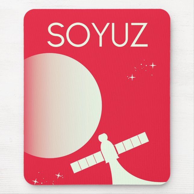 Soyuz Space Art poster Mouse Mat (Front)