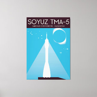 Soyuz TMA-5 Space Art Canvas Print