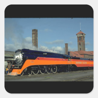 SP 4-8-4 "Daylight" locomotive #4449_Trains Square Sticker