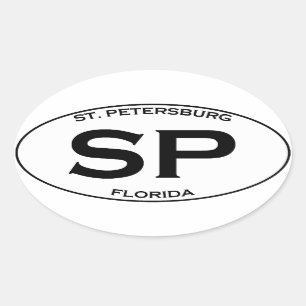 SP - St. Petersburg Florida Oval Sticker