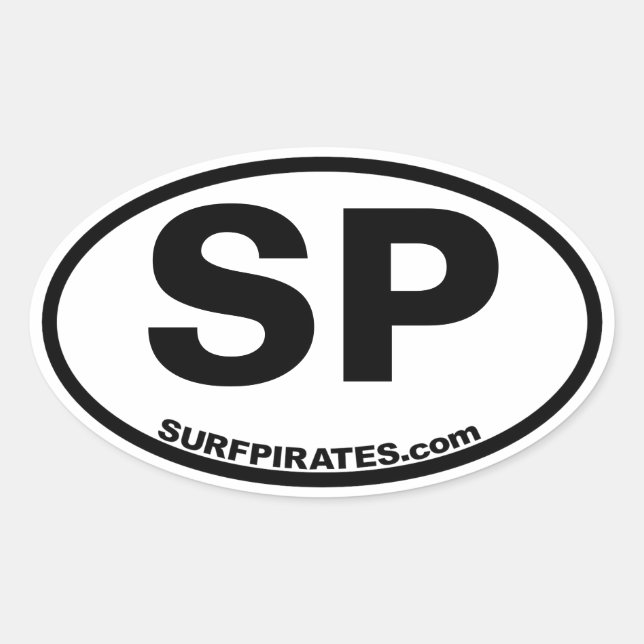 SP surfpirates sticker in the classic OBX style (Front)