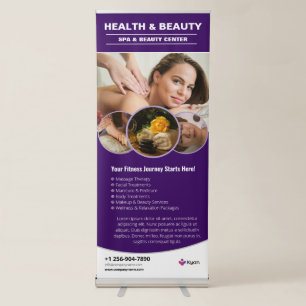 Spa And Beauty Centre Vertical Retractable Banner