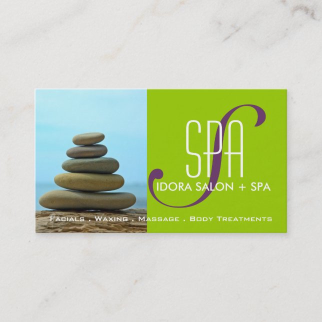 Spa and Massage Business Card Template (Front)
