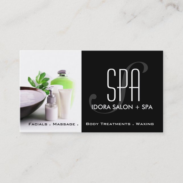 Spa and Massage Business Card Template (Front)