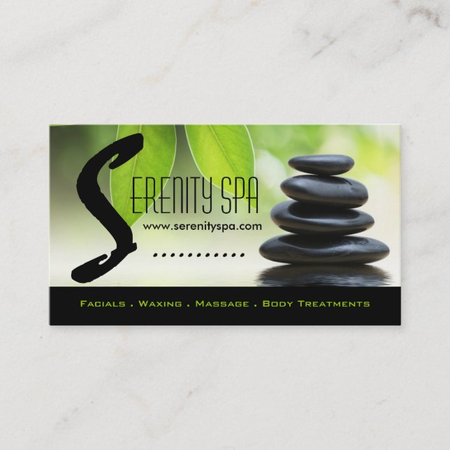 Spa and Massage Business Card Template (Front)