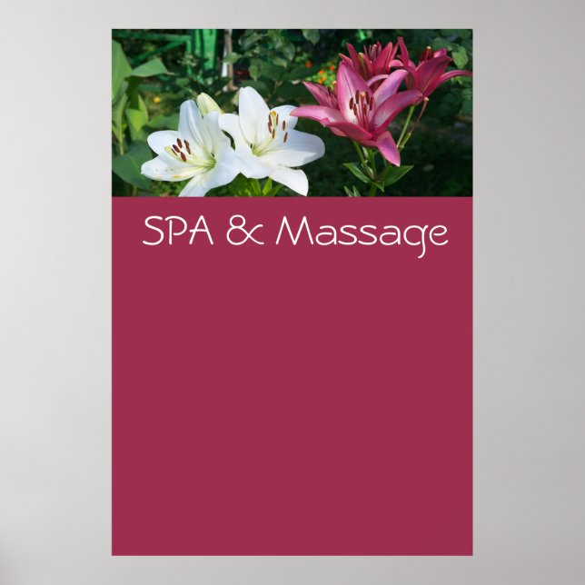 SPA and massage Poster (Front)