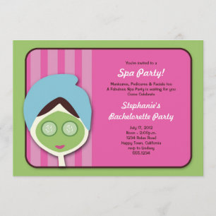 Spa Bachelorette or Birthday Invitation