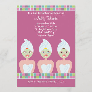 Spa Bachelorette Party Invitation
