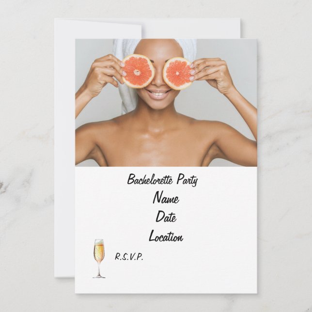 Spa Bachelorette Party Invitation | Personalised (Front)