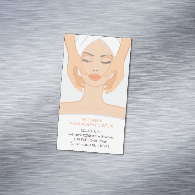 Spa Beauty Massage Magnetic Business Card (In Situ)