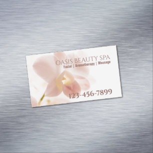 SPA Beauty Salon Massage Therapist Flower Shop Magnetic Business Card