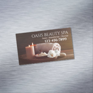 SPA Beauty Salon Massage Therapy Aromatherapy  Magnetic Business Card
