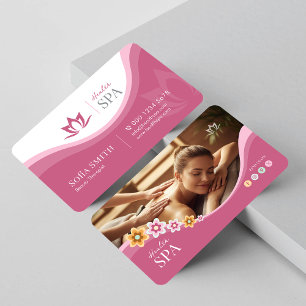 Spa, Beauty Therapist, Body Massage Spa Business Card