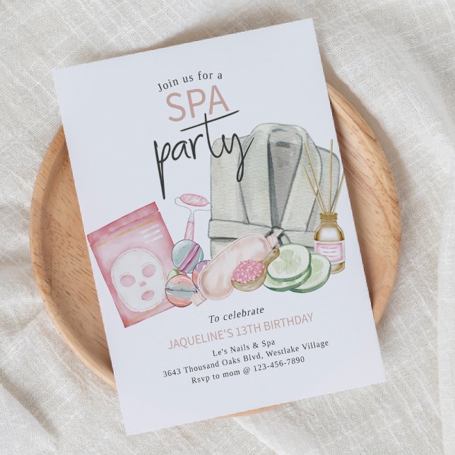 Spa Birthday, Any Age, Birthday, Spa Party Invitation (Creator Uploaded)