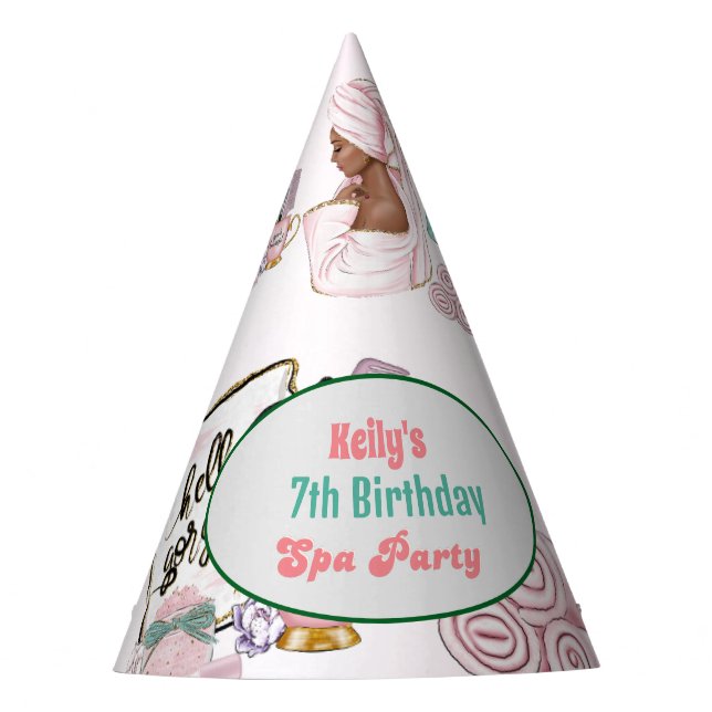 Spa Birthday Pamper Party Birthday  Hat (Front)