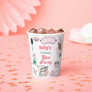 Spa  Birthday Pamper Party Birthday Paper Cups
