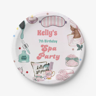 Spa Birthday Pamper Party Birthday Paper Plate