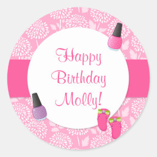 Spa Birthday Party Favour Sticker