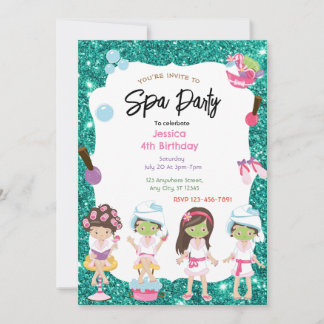 Spa Birthday Party Invitation