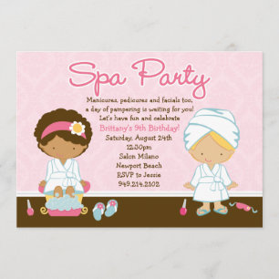 Spa Birthday Party Invitation