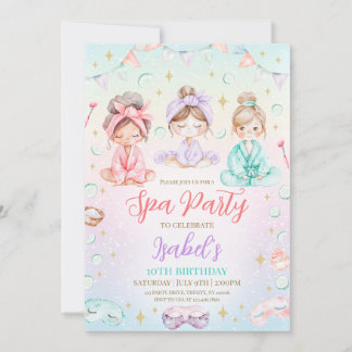  Spa Birthday Party Invitation