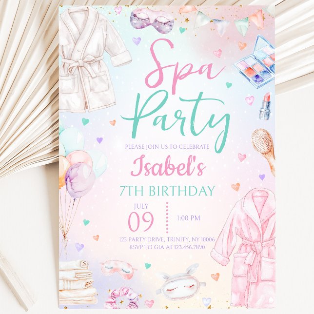 Spa Birthday Party Invitation (Creator Uploaded)