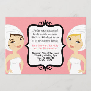 Spa Bridal Party Invitation