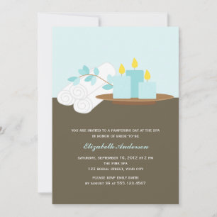 Spa Bridal Shower {aqua} Invitation
