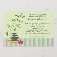 Spa Bridal Shower Invitation