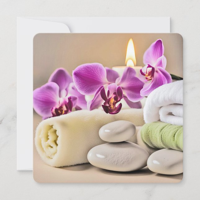 Spa Bridal Shower Invitation (Front)