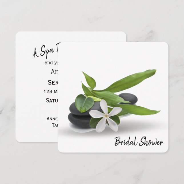 Spa Bridal Shower Invitation (Front/Back)