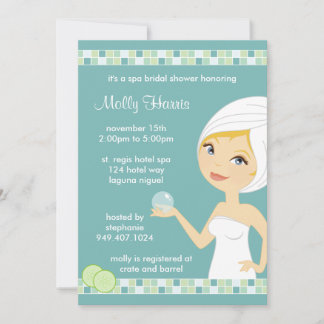 Spa Bridal Shower Party Invitation