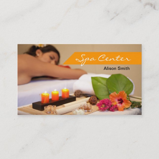Spa Center & Massage Business card (Front)