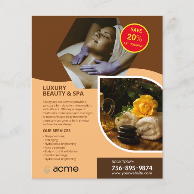 Spa Centre Custom Flyer (Front)