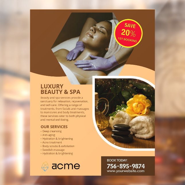 Spa Centre Custom Window Cling (Sheet 2)