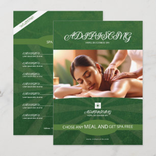 Spa Centre Table Tent Template