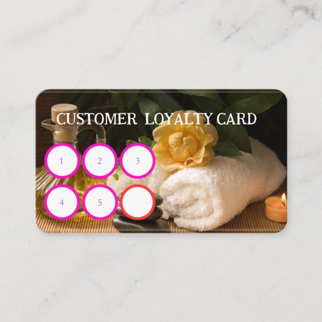 SPA CUSTOMER  LOYALTY CARD  (Front)