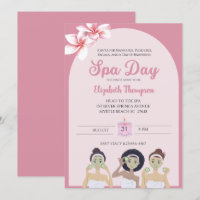Spa Day Bachelorette Party Invitation
