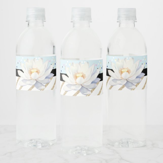 Spa Day Birthday Party Water Bottle Label (Bottles)