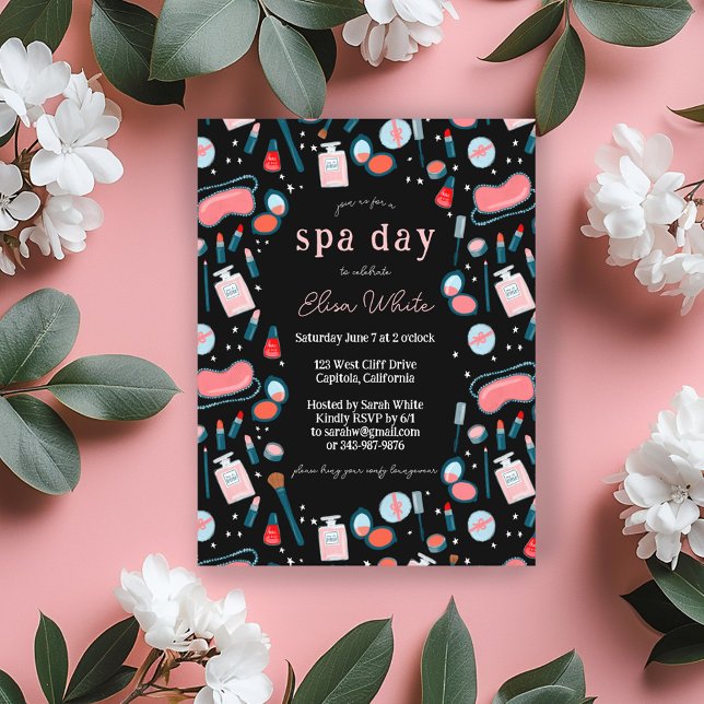 Spa Day Bridal Bachelorette Beauty Makeup CUSTOM Invitation Postcard (Spa Day Bridal Bachelorette Beauty Makeup CUSTOM Invitation Postcard
Bridal Shower Birthday Party)