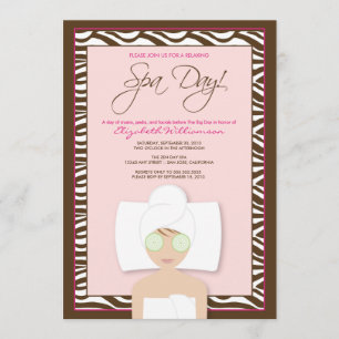 Spa Day Bridal Shower Invitation (pink)